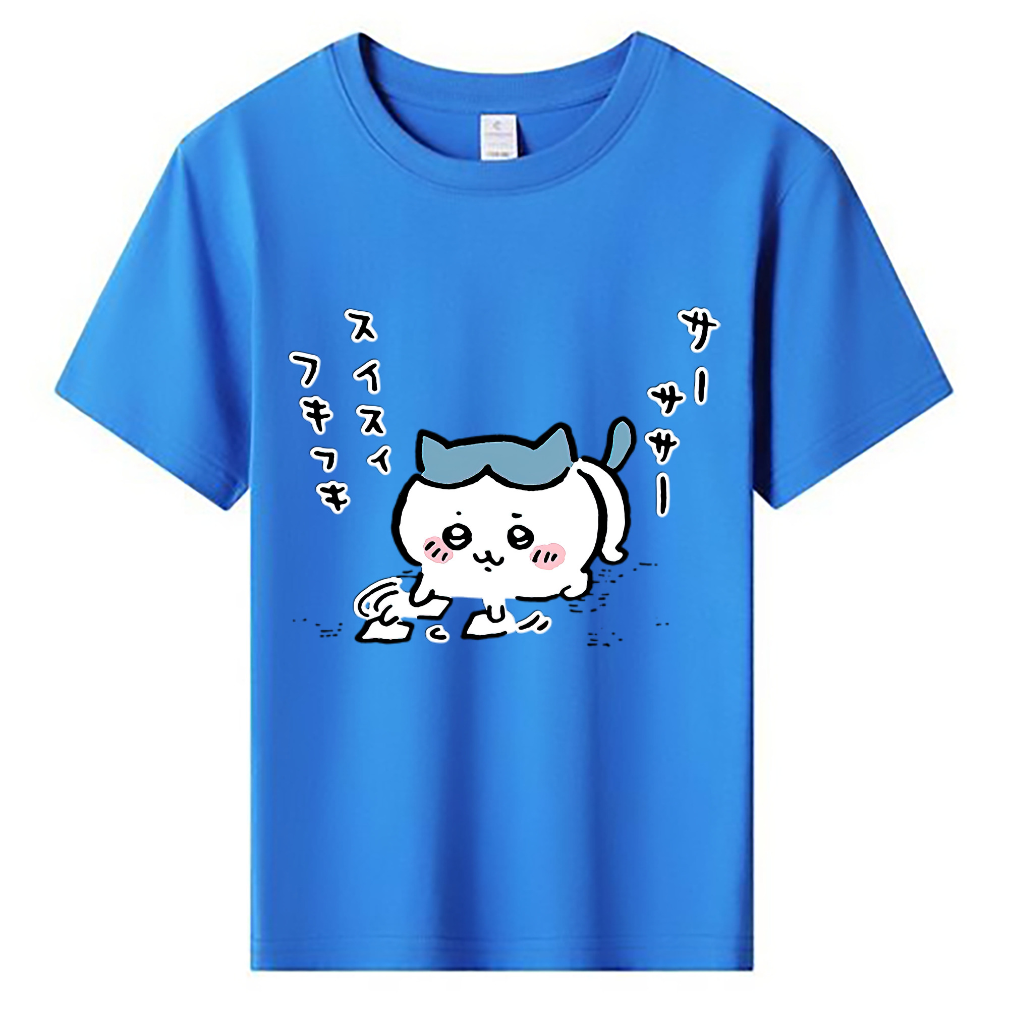 （画像用） ちいかわ ハチワレ Chii-kawa hachiware 綿100％キッズTシャツ（フロントプリント）